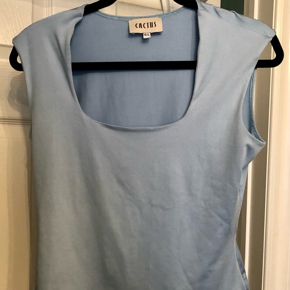 Cactus Women's Light Blue Sleeveless Top Sz Large
